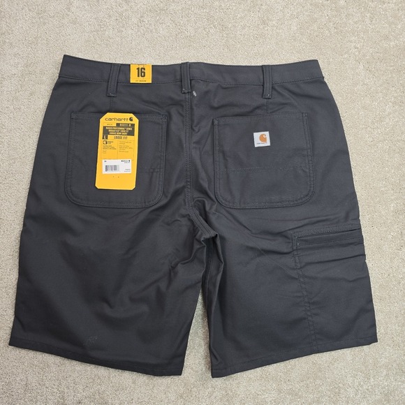 Womens Carhartt 10" Canvas Work Shorts Rugged Flex Loose Fit Size 16 BS3111-W - Picture 6 of 7
